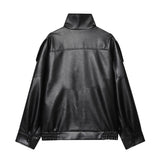 Beatriz | Casaco Feminino de Pele Sintética Estilo Streetwear