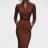 Inês - Vestido Elegante com Cinto