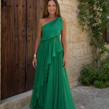 Ela | Vestido Maxi com Rendas em Cascata
