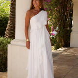 Talia | Vestido Maxi com Rendas em Cascata