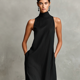 Edda | Vestido Maxi de Gola Alta
