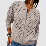 Marielle | Cardigan de Malha Abertura Frontal com Fecho