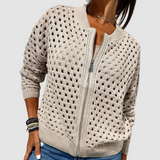 Marielle | Cardigan de Malha Abertura Frontal com Fecho