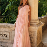 Ela | Vestido Maxi com Rendas em Cascata