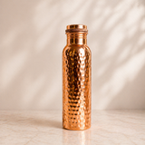 Conjunto de Garrafa e Copo de Água em Cobre Puro – 950ml / 350ml – Conjunto de Oferta