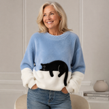 Nina - Sweater Oversized com Estampa de Gato