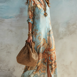 Inês | Elegante Vestido Blusado Mediterrâneo