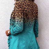 Elspeth | Blazer com Renda em Ombre de Leopardo