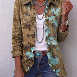 Sundara | Jaqueta Vintage Floral em Gradiente Boho com Rendas