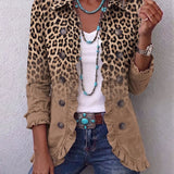 Tawny | Casaco de Renda com Gradiente de Leopardo Vintage