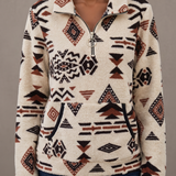 Ellery | Pullover de Meio-Zíper Inspirado na Cultura Asteca